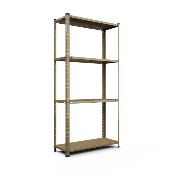 Стелаж 1500x750x300 мм Меткас РЕК бежевий метал полиці 4 шт. фарбований (40535389)